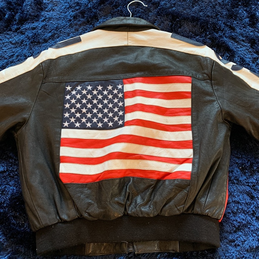 Vintage leather American spirit jacket.